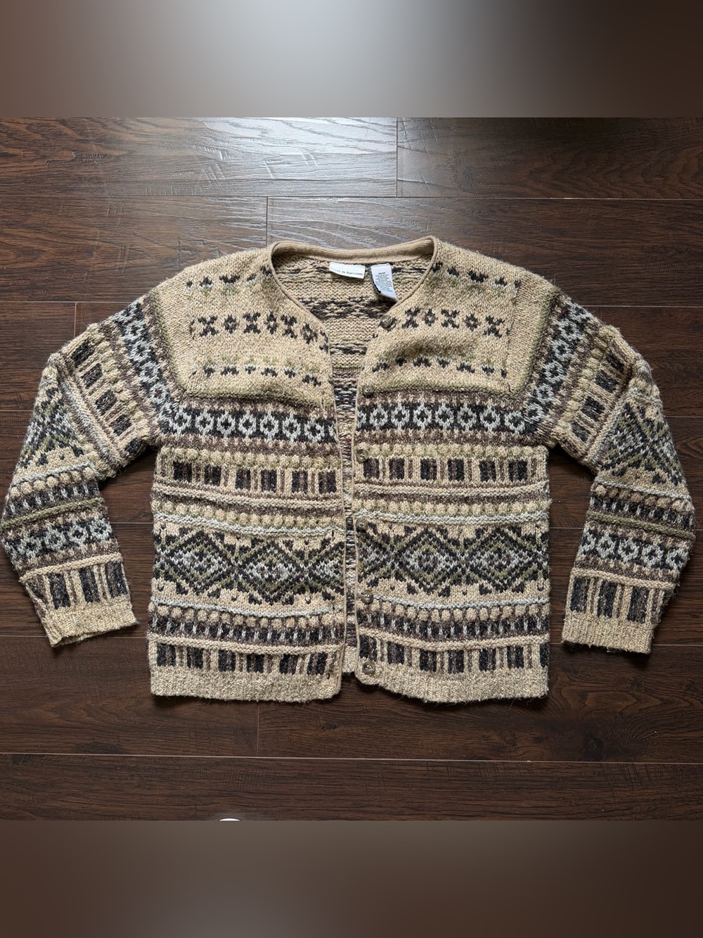 Vintage Croft & Barrow Fair Isle Knit Cardigan